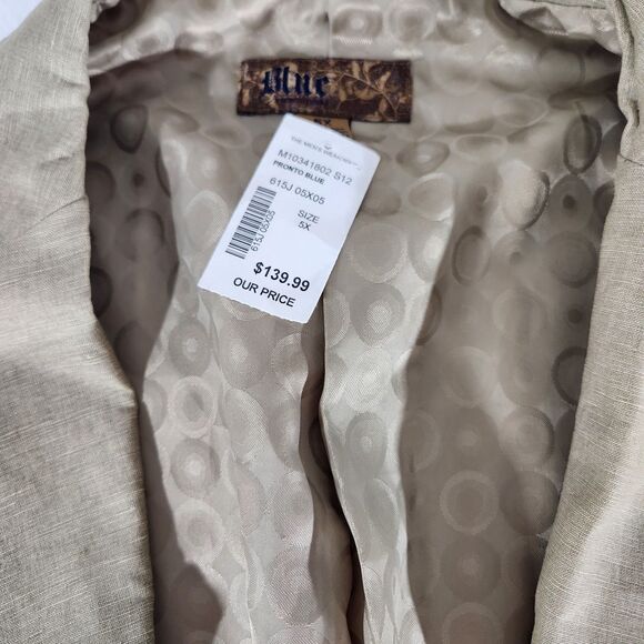 NEW Pronto Uomo Jacket Mens Sz 5X Brown Wool Suit Button Blazer Sport Coat Italy - Picture 2 of 9